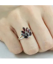 Женские Кольца_Серебро .925_ГРАНАТ__6-Лазурит-Онлайн