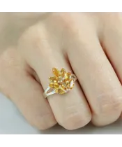 Женские Кольца_Серебро .925_ЦИТРИН__6-Лазурит-Онлайн