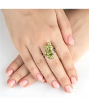 Женские Кольца_Серебро .925_ХРИЗОЛИТ__6-Лазурит-Онлайн