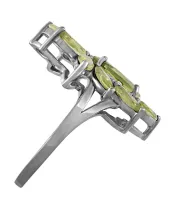 Женские Кольца_Серебро .925_ХРИЗОЛИТ__4-Лазурит-Онлайн