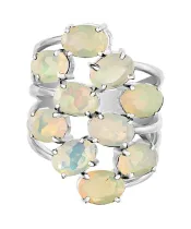 Женские Кольца_Серебро .925_ОПАЛ__2-Лазурит-Онлайн