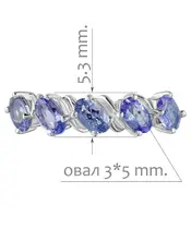 Женские Кольца_Серебро .925_ТАНЗАНИТ__2-Лазурит-Онлайн