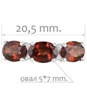 Женские Кольца_Серебро .925_ГРАНАТ__2-Лазурит-Онлайн