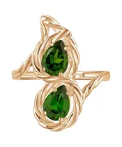 Женские Кольца_Серебро .925_ХРОМДИОПСИД__3-Лазурит-Онлайн