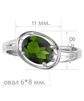 Женские Кольца_Серебро .925_ХРОМДИОПСИД__2-Лазурит-Онлайн