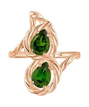 Женские Кольца_Серебро .925_ХРОМДИОПСИД__3-Лазурит-Онлайн