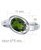 Женские Кольца_Серебро .925_ХРОМДИОПСИД__2-Лазурит-Онлайн