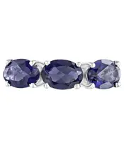 Женские Кольца_Серебро .925_ИОЛИТ__2-Лазурит-Онлайн