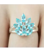 Женские Кольца_Серебро .925_АПАТИТ__6-Лазурит-Онлайн