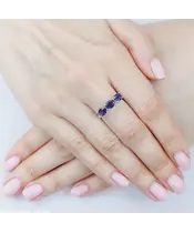 Женские Кольца_Серебро .925_ИОЛИТ__5-Лазурит-Онлайн