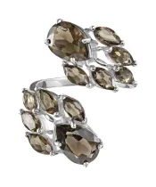 Женские Кольца_Серебро .925_РАУХТОПАЗ__2-Лазурит-Онлайн