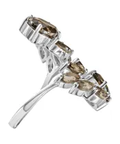 Женские Кольца_Серебро .925_РАУХТОПАЗ__3-Лазурит-Онлайн