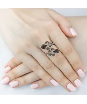 Женские Кольца_Серебро .925_РАУХТОПАЗ__5-Лазурит-Онлайн