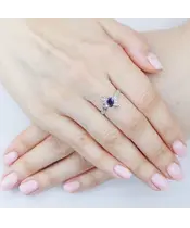 Женские Кольца_Серебро .925_ИОЛИТ__5-Лазурит-Онлайн