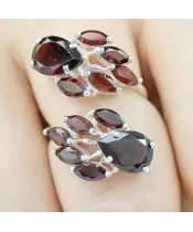 Женские Кольца_Серебро .925_ГРАНАТ__6-Лазурит-Онлайн