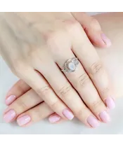 Женские Кольца_Серебро .925_ЛУННЫЙ КАМЕНЬ__5-Лазурит-Онлайн