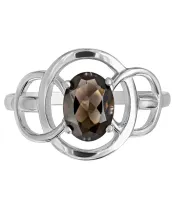 Женские Кольца_Серебро .925_РАУХТОПАЗ__2-Лазурит-Онлайн