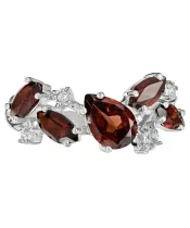 Женские Кольца_Серебро .925_ГРАНАТ_Нанокристалл_2-Лазурит-Онлайн