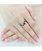 Женские Кольца_Серебро .925_ГРАНАТ_Нанокристалл_5-Лазурит-Онлайн