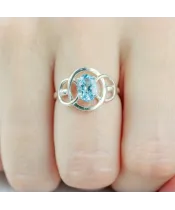 Женские Кольца_Серебро .925_ТОПАЗ__6-Лазурит-Онлайн