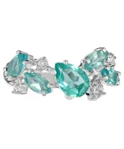 Женские Кольца_Серебро .925_АПАТИТ_Нанокристалл_2-Лазурит-Онлайн