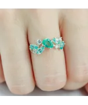 Женские Кольца_Серебро .925_АПАТИТ_Нанокристалл_6-Лазурит-Онлайн