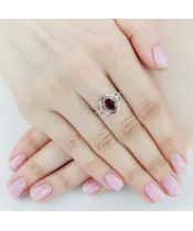 Женские Кольца_Серебро .925_ГРАНАТ__5-Лазурит-Онлайн