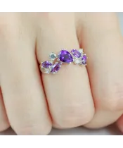 Женские Кольца_Серебро .925_АМЕТИСТ_Нанокристалл_6-Лазурит-Онлайн