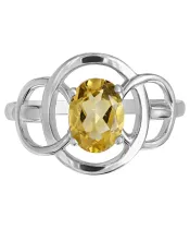 Женские Кольца_Серебро .925_ЦИТРИН__2-Лазурит-Онлайн