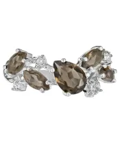 Женские Кольца_Серебро .925_РАУХТОПАЗ_Нанокристалл_2-Лазурит-Онлайн