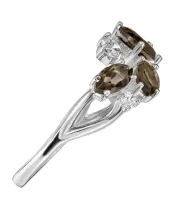 Женские Кольца_Серебро .925_РАУХТОПАЗ_Нанокристалл_4-Лазурит-Онлайн