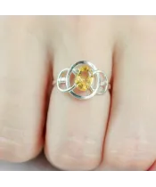 Женские Кольца_Серебро .925_ЦИТРИН__6-Лазурит-Онлайн