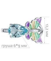 Женские Кольца_Серебро .925_ТОПАЗ__2-Лазурит-Онлайн