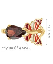 Женские Кольца_Серебро .925_ГРАНАТ__2-Лазурит-Онлайн