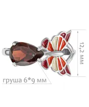 Женские Кольца_Серебро .925_ГРАНАТ__2-Лазурит-Онлайн