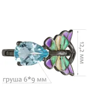 Женские Кольца_Серебро .925_ТОПАЗ__2-Лазурит-Онлайн