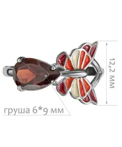 Женские Кольца_Серебро .925_ГРАНАТ__2-Лазурит-Онлайн