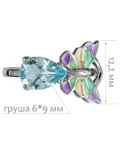 Женские Кольца_Серебро .925_ТОПАЗ__2-Лазурит-Онлайн