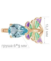 Женские Кольца_Серебро .925_ТОПАЗ__2-Лазурит-Онлайн