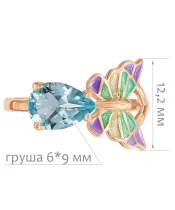 Женские Кольца_Серебро .925_ТОПАЗ__2-Лазурит-Онлайн