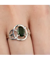 Женские Кольца_Серебро .925_ХРОМДИОПСИД__6-Лазурит-Онлайн