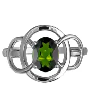 Женские Кольца_Серебро .925_ХРОМДИОПСИД__3-Лазурит-Онлайн