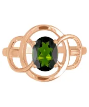 Женские Кольца_Серебро .925_ХРОМДИОПСИД__3-Лазурит-Онлайн