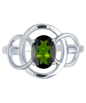 Женские Кольца_Серебро .925_ХРОМДИОПСИД__3-Лазурит-Онлайн