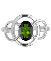 Женские Кольца_Серебро .925_ХРОМДИОПСИД__3-Лазурит-Онлайн