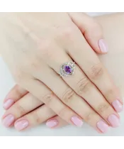 Женские Кольца_Серебро .925_АМЕТИСТ__5-Лазурит-Онлайн