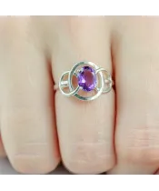 Женские Кольца_Серебро .925_АМЕТИСТ__6-Лазурит-Онлайн