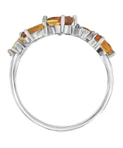 Женские Кольца_Серебро .925_ЦИТРИН_Нанокристалл_4-Лазурит-Онлайн