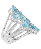 Женские Кольца_Серебро .925_ТОПАЗ__3-Лазурит-Онлайн