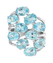 Женские Кольца_Серебро .925_ТОПАЗ__2-Лазурит-Онлайн